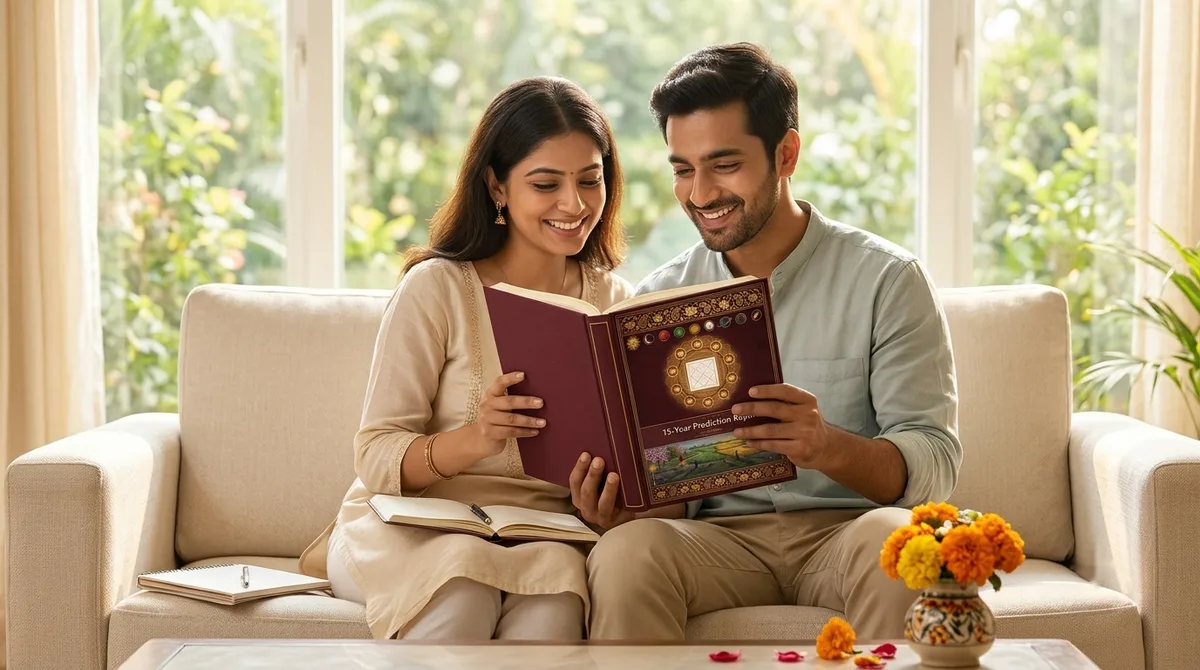 A couple reading their report together