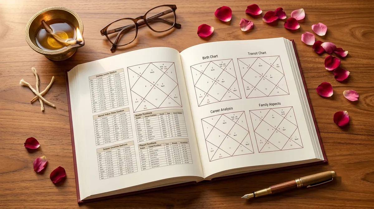 The report open on its kundali chart pages