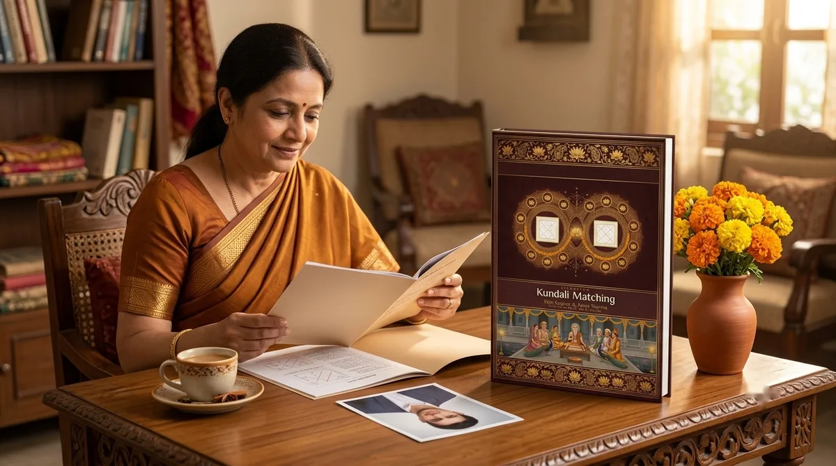 A mother reading the matching report