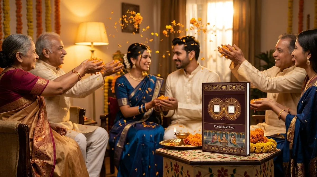 An engagement ceremony at home